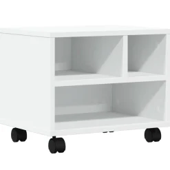 vidaXL Printerkastje met wielen 41x32x34,5 cm wit