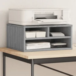 vidaXL Printerkastje 49x40x22,5 cm bewerkt hout grijs sonoma eiken