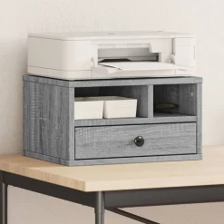 vidaXL Printerkastje 40x32x22,5 cm bewerkt hout grijs sonoma eiken