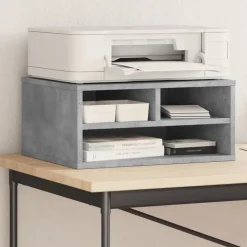 vidaXL Printerkastje 49x40x22,5 cm bewerkt hout betongrijs