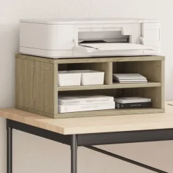 vidaXL Printerkastje 49x40x22,5 cm bewerkt hout sonoma eikenkleurig