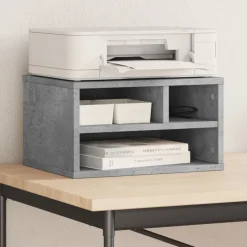 vidaXL Printerkastje 40x32x22,5 cm bewerkt hout betongrijs