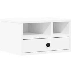 vidaXL Printerkastje 40x32x22,5 cm bewerkt hout wit