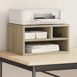 vidaXL Printerkastje 40x32x22,5 cm bewerkt hout sonoma eikenkleurig