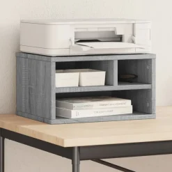 vidaXL Printerkastje 40x32x22,5 cm bewerkt hout grijs sonoma eiken
