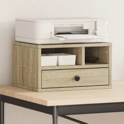 vidaXL Printerkastje 40x32x22,5 cm bewerkt hout sonoma eikenkleurig
