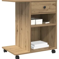 vidaXL Printerstand Ambachtelijk eiken 60 x 40 x 68.5 cm Bewerkt hout