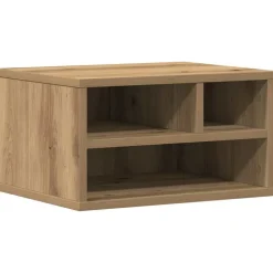 vidaXL Printerstand Artisan Eiken 40 x 32 x 22,5 cm Bewerkt hout