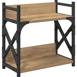 vidaXL Printerstand Artisan Eiken 40 x 20 x 40 cm Bewerkt hout