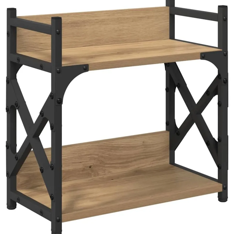 vidaXL Printerstand Artisan Eiken 40 x 20 x 40 cm Bewerkt hout