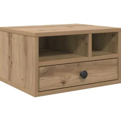 vidaXL Printerstand Artisan Eiken 40 x 32 x 24 cm Bewerkt hout