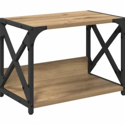 vidaXL Printerstand Artisan Eiken 44 x 26 x 31,5 cm Bewerkt hout
