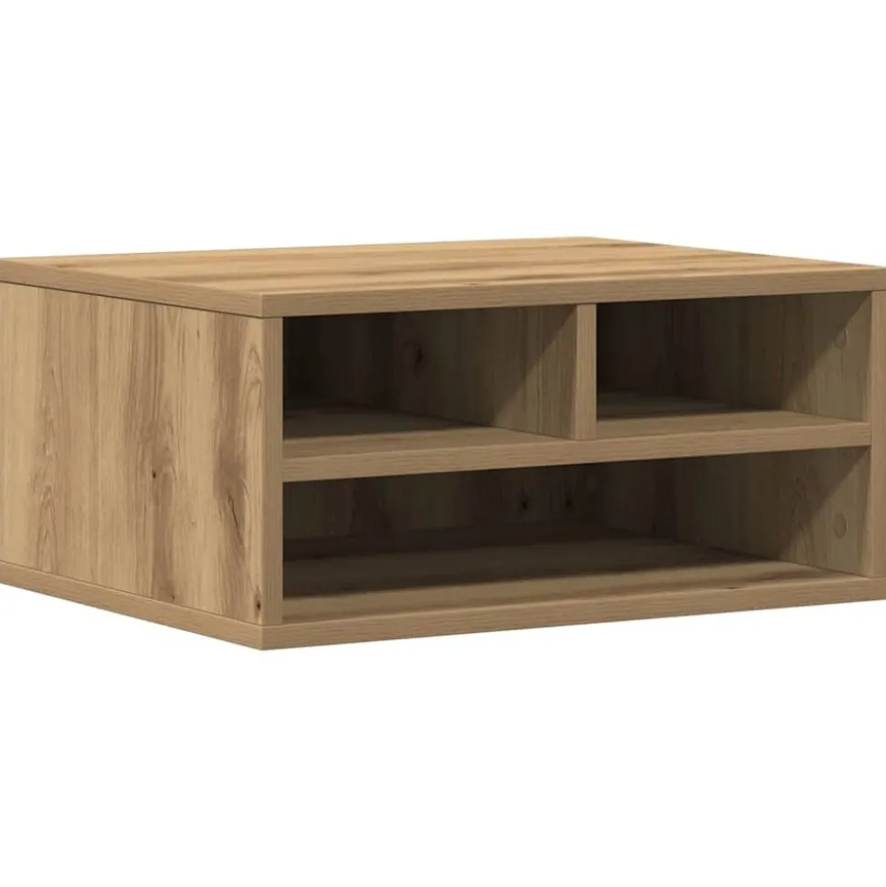 vidaXL Printerstand Artisan Eiken 49 x 40 x 22.5 cm Bewerkt hout