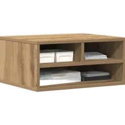 vidaXL Printerstand Artisan Eiken 49 x 40 x 22.5 cm Bewerkt hout