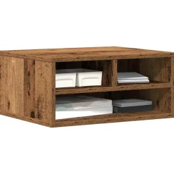 vidaXL Printerstand met opslag Oudhout 49 x 40 x 22.5 cm Bewerkt hout