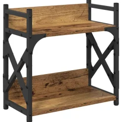 vidaXL Printerstand Oud Hout 40 x 20 x 40 cm Bewerkt hout