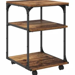 vidaXL Printerstand Oud Hout 43 x 48 x 64 cm Bewerkt hout