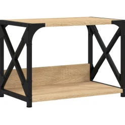 vidaXL Printerstandaard 44x26x31,5 cm bewerkt hout sonoma eikenkleurig
