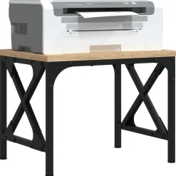 vidaXL Printerstandaard 40x30x31 cm bewerkt hout sonoma eikenkleurig