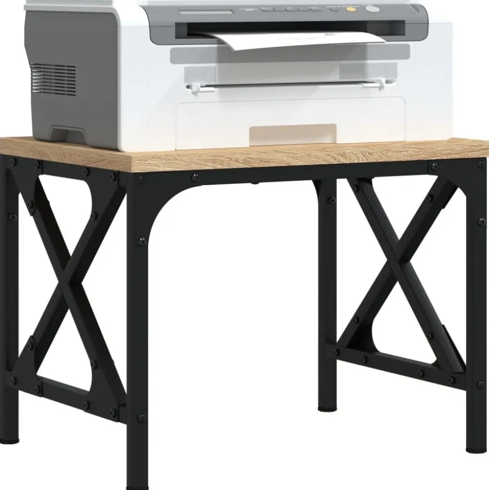 vidaXL Printerstandaard 40x30x31 cm bewerkt hout sonoma eikenkleurig