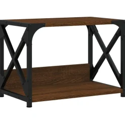 vidaXL Printerstandaard 44x26x31,5 cm bewerkt hout bruin eikenkleur