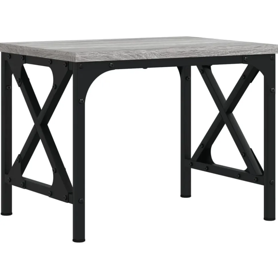 vidaXL Printerstandaard 40x30x31 cm bewerkt hout grijs sonoma eiken