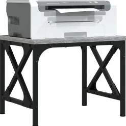 vidaXL Printerstandaard 40x30x31 cm bewerkt hout grijs sonoma eiken