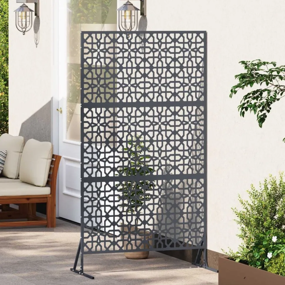 vidaXL Privacyscherm Antraciet 100 x 50 x 180 cm Staal