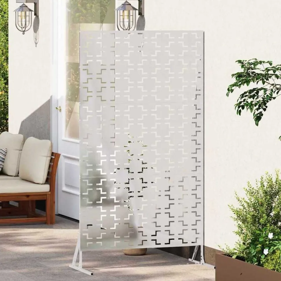 vidaXL Privacyscherm Grijs 100 x 50 x 180 cm Staal