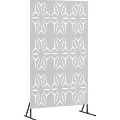 vidaXL Privacyscherm Grijs 100 x 50 x 180 cm Staal