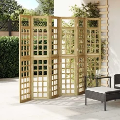 vidaXL Privacyscherm Honingbruin 240 x 180 cm Massief Vurenhout