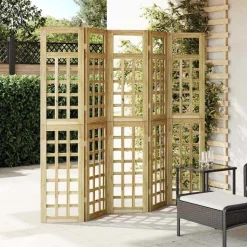 vidaXL Privacyscherm Honingbruin 200 x 180 cm Massief Vurenhout