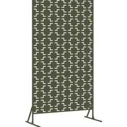 vidaXL Privacyscherm Olijfgroen 100 x 50 x 180 cm Staal