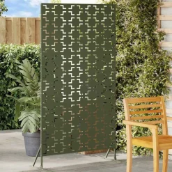 vidaXL Privacyscherm Olijfgroen 100 x 50 x 180 cm Staal