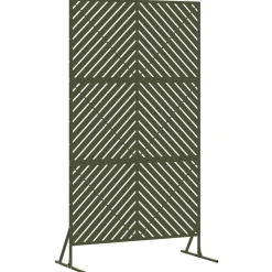 vidaXL Privacyscherm Olijfgroen 100 x 50 x 180 cm Staal