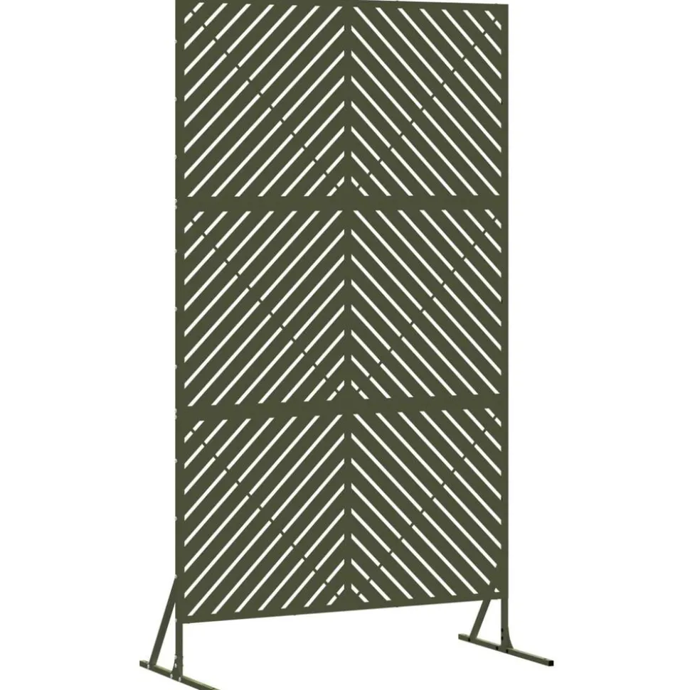 vidaXL Privacyscherm Olijfgroen 100 x 50 x 180 cm Staal