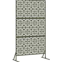 vidaXL Privacyscherm Olijfgroen 100 x 50 x 180 cm Staal