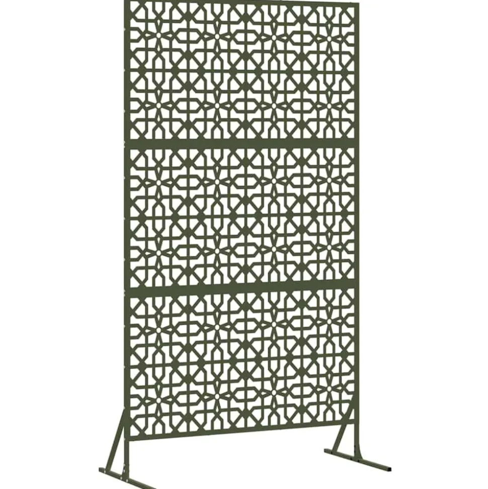 vidaXL Privacyscherm Olijfgroen 100 x 50 x 180 cm Staal