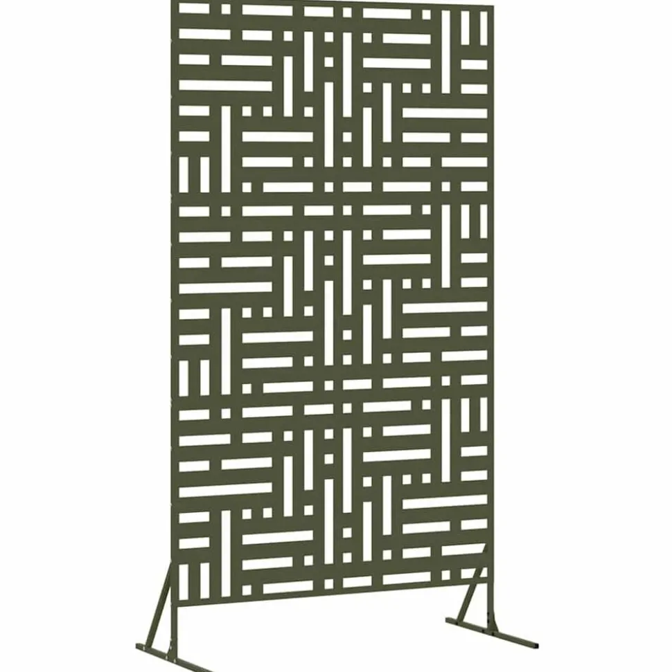 vidaXL Privacyscherm Olijfgroen 100 x 50 x 180 cm Staal