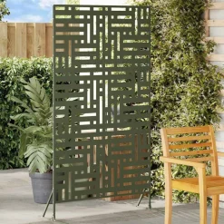 vidaXL Privacyscherm Olijfgroen 100 x 50 x 180 cm Staal