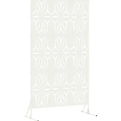 vidaXL Privacyscherm Wit 100 x 50 x 180 cm Staal