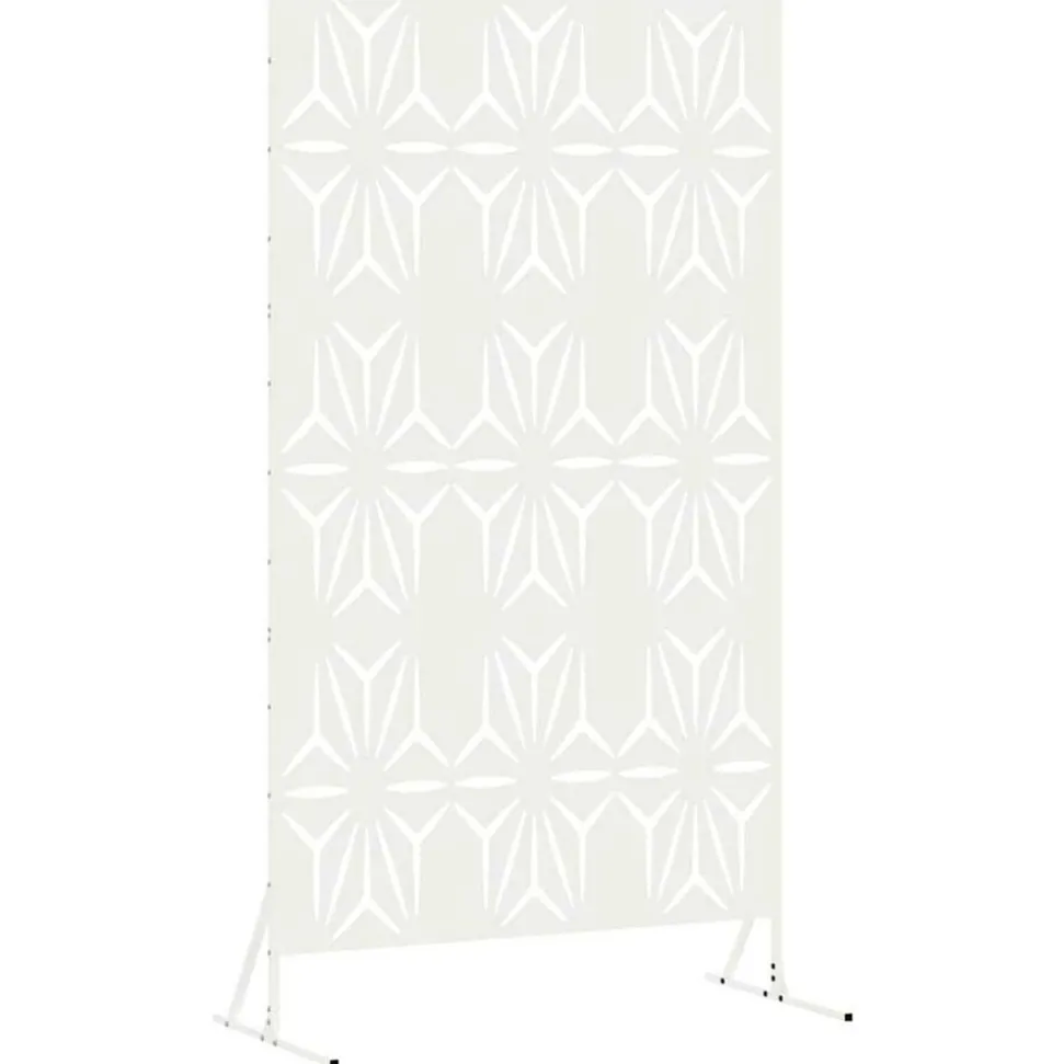 vidaXL Privacyscherm Wit 100 x 50 x 180 cm Staal