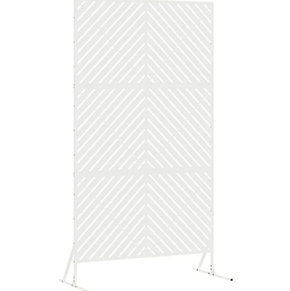 vidaXL Privacyscherm Wit 100 x 50 x 180 cm Staal