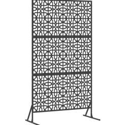 vidaXL Privacyscherm Zwart 100 x 50 x 180 cm Staal