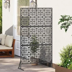 vidaXL Privacyscherm Zwart 100 x 50 x 180 cm Staal