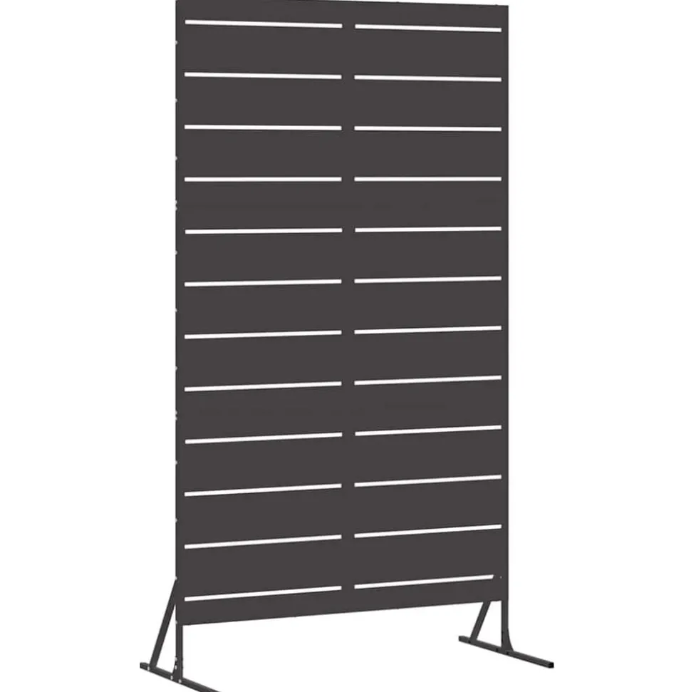 vidaXL Privacyscherm Zwart 100 x 50 x 180 cm Staal