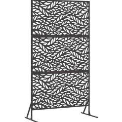 vidaXL Privacyscherm Zwart 100 x 50 x 180 cm Staal