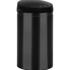vidaXL Prullenbak met automatische sensor 40 L koolstofstaal zwart