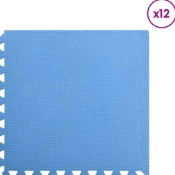 vidaXL Puzzel Oefenmatten 12 pcs Blauw 4,32 ㎡ EVA Schuim
