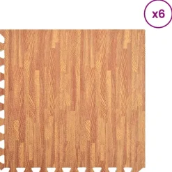 vidaXL Puzzel Oefenmatten 12 pcs Bruin 4,32 ㎡ EVA Schuim